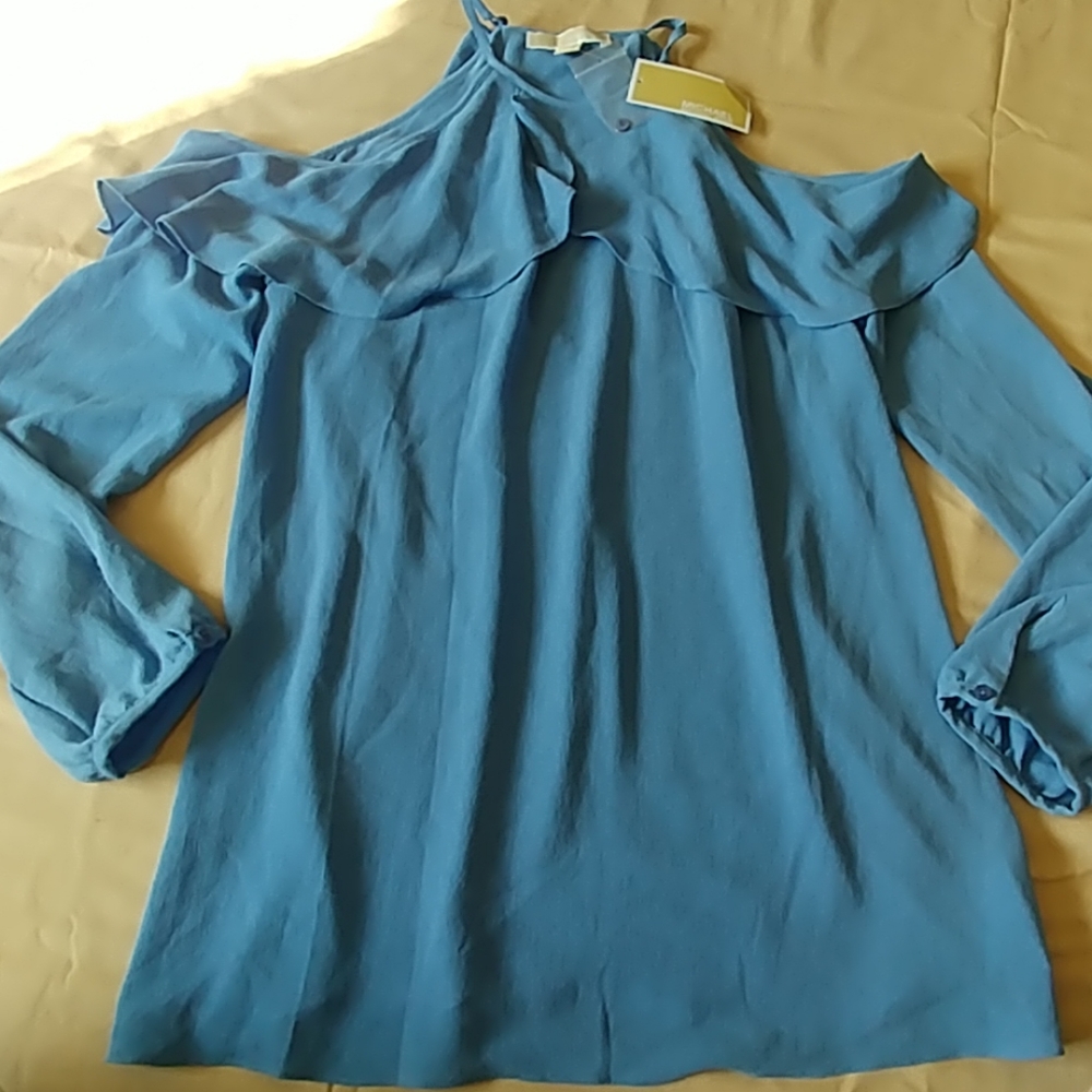 Michael Kors Blue Blouse NWT